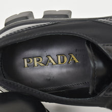 画像をギャラリービューアに読み込む, 極美品 PRADA プラダ モノリス レースアップ ドロイスレザーナイロン CALZATURE UOMO レザー 2EE342 9サイズ メンズシューズ ブラック NERO 中古 4a002565