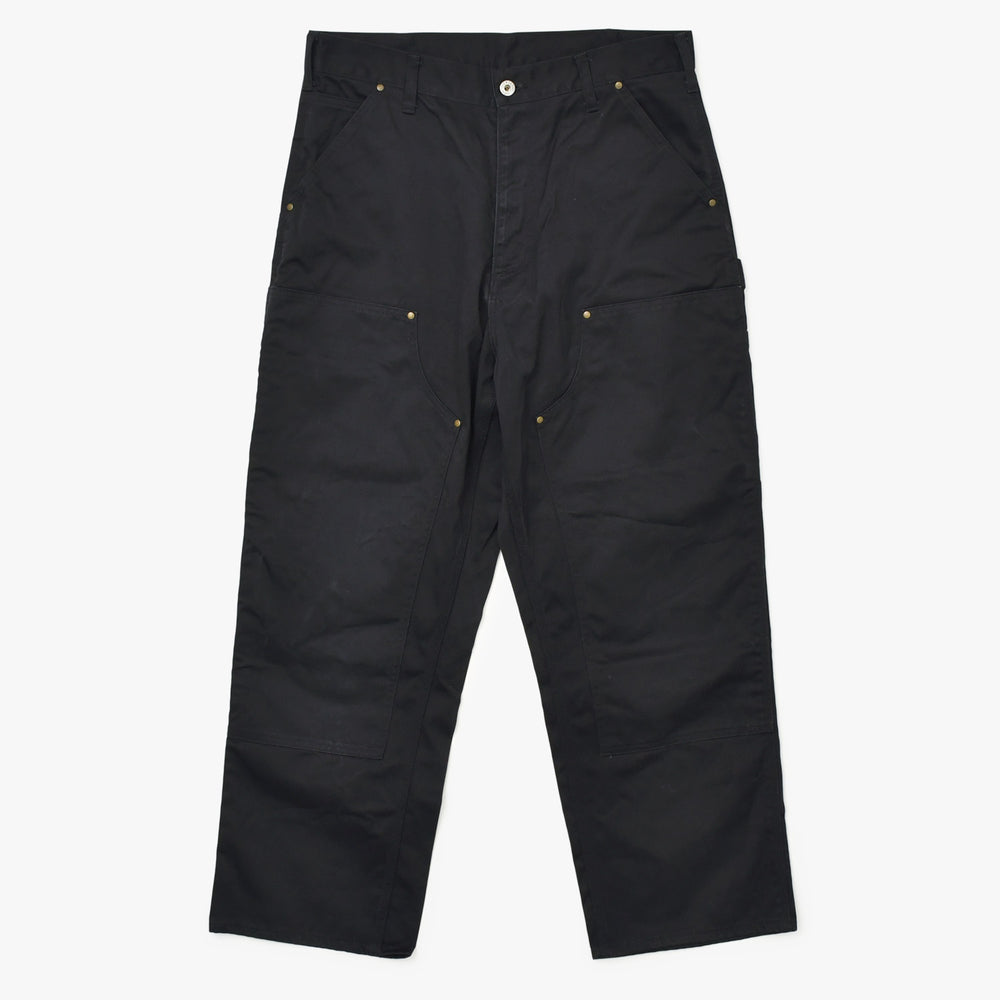Very Good Condition SEQUEL Fragment design PAINTER PANTS TYPE-P Double Knee Hiroshi Fujiwara Lightning Mark Black Used 4a002576