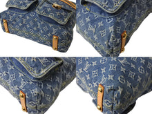 画像をギャラリービューアに読み込む, LOUIS VUITTON ルイヴィトン バギーGM ショルダーバッグ M95048 モノグラムデニム ブルー ベージュ 美品 中古 4b002591