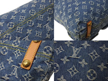 画像をギャラリービューアに読み込む, LOUIS VUITTON ルイヴィトン バギーGM ショルダーバッグ M95048 モノグラムデニム ブルー ベージュ 美品 中古 4b002591
