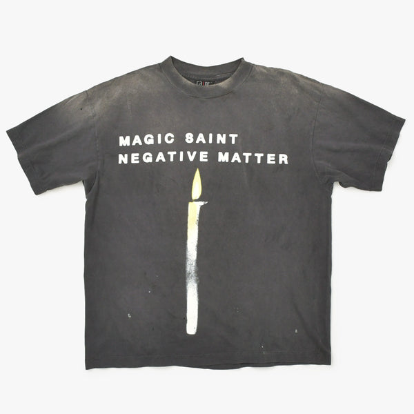 Very Good Condition SAINT MICHAEL Saint Michael T-shirt Gray White Yellow SM-HR8-0000-008 Used 4a002592