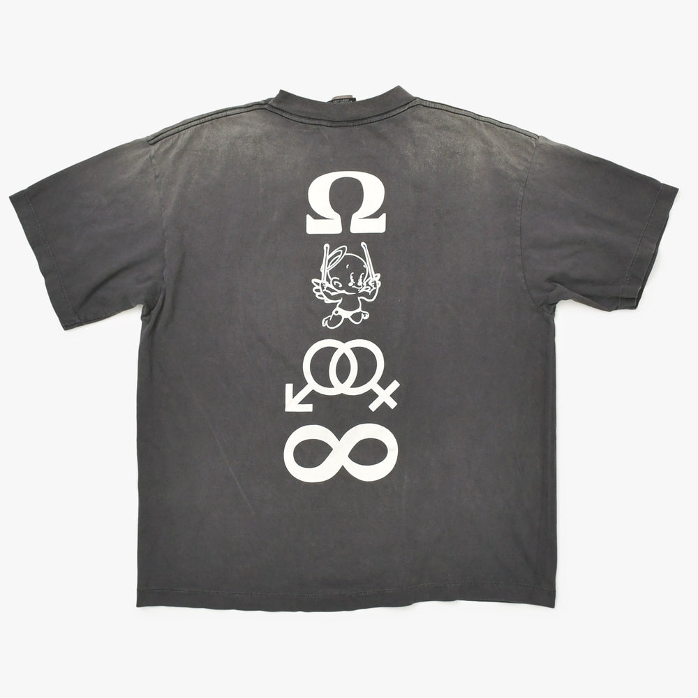 極美品 SAINT MICHAEL セントマイケル Tシャツ グレー ホワイト イエロー SM-HR8-0000-008 中古 4a002592