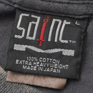 Very Good Condition SAINT MICHAEL Saint Michael T-shirt Gray White Yellow SM-HR8-0000-008 Used 4a002592