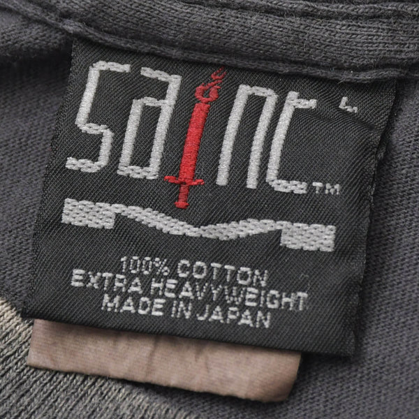 Very Good Condition SAINT MICHAEL Saint Michael T-shirt Gray White Yellow SM-HR8-0000-008 Used 4a002592