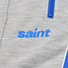 画像をギャラリービューアに読み込む, 極美品 SAINT Mxxxxxx セントマイケル ZIP HOODIE SIDE LINE/SWEAT PANTS SIDE LINE セットアップ パーカー パンツ スウェット グレー ブルー シルバー金具 中古 4a002599