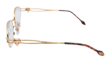 画像をギャラリービューアに読み込む, Revillon PARIS レヴィヨン レビヨン パリ メガネ 眼鏡 5418 COL 8 テンプル ゴールド ブラウン メンズ 中古 良好 23053