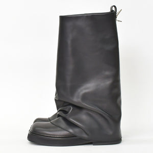 Very Good Condition THE ATTICO Leather Boots Black Robin Combat Boots Made in Italy Size 39 Used 4a002618
