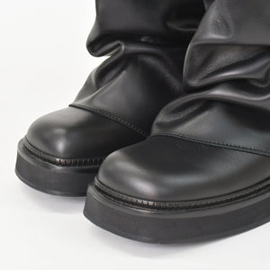 Very Good Condition THE ATTICO Leather Boots Black Robin Combat Boots Made in Italy Size 39 Used 4a002618
