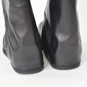 Very Good Condition THE ATTICO Leather Boots Black Robin Combat Boots Made in Italy Size 39 Used 4a002618