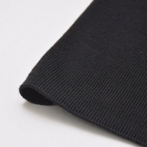 Like new CHANEL long sleeve ribbon knit polo shirt P30858 long sleeve K00469 black white bicolor here mark 2007SS used 4a002629