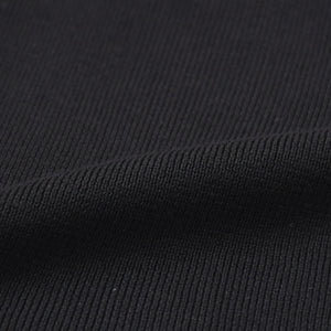 Like new CHANEL long sleeve ribbon knit polo shirt P30858 long sleeve K00469 black white bicolor here mark 2007SS used 4a002629