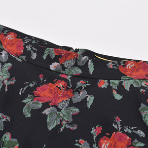 Very good condition SAINT LAURENT Rose pattern skirt setup 384277 Tops size 34 Skirt size 36 Used 4a002645