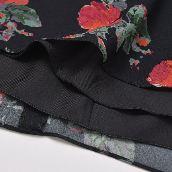 Very good condition SAINT LAURENT Rose pattern skirt setup 384277 Tops size 34 Skirt size 36 Used 4a002645