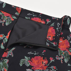 Very good condition SAINT LAURENT Rose pattern skirt setup 384277 Tops size 34 Skirt size 36 Used 4a002645