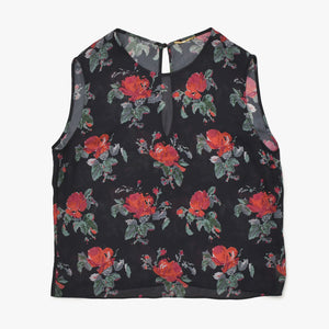 Very good condition SAINT LAURENT Rose pattern skirt setup 384277 Tops size 34 Skirt size 36 Used 4a002645