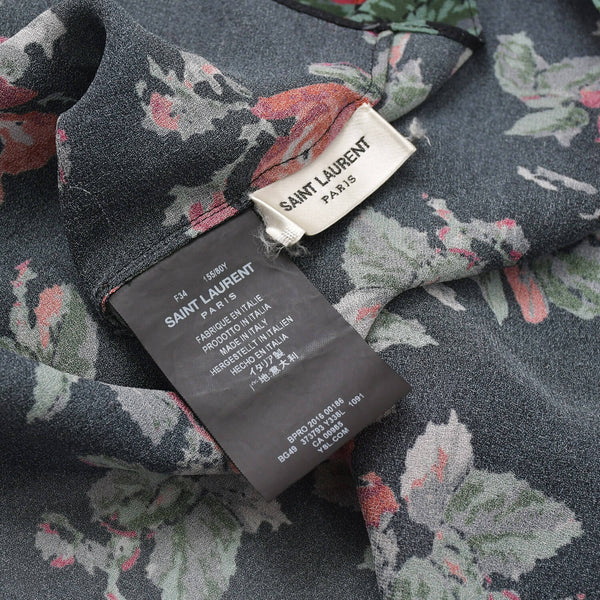 Very good condition SAINT LAURENT Rose pattern skirt setup 384277 Tops size 34 Skirt size 36 Used 4a002645