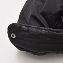 画像をギャラリービューアに読み込む, 極美品 PRADA プラダ Re-Nylon リナイロン ダウンレインコート 291960 サイズ36 トライアングルロゴプレート ブラック 中古 4a002655