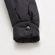 画像をギャラリービューアに読み込む, 極美品 PRADA プラダ Re-Nylon リナイロン ダウンレインコート 291960 サイズ36 トライアングルロゴプレート ブラック 中古 4a002655