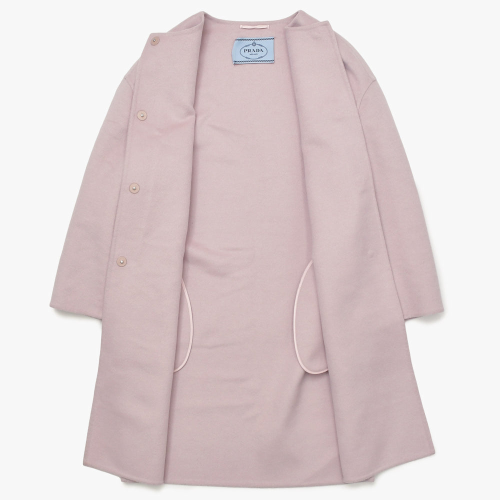 Very Good Condition PRADA PINK Coat Long Coat Size 36 APD1 2015 1170 Used 4a002656