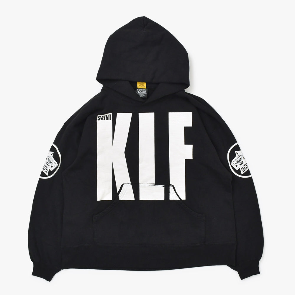極美品 SAINT Mxxxxxxx セントマイケル The KLFコラボ セットアップ KLF HOODIE/KLF SWEAT PANTS スウェット パーカー パンツ ヴィンテージ加工 中古 4a002605