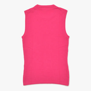 Very Good Condition MICHAEL KORS Pink Sleeveless Tuck Top Knit Size S Used 4a002669