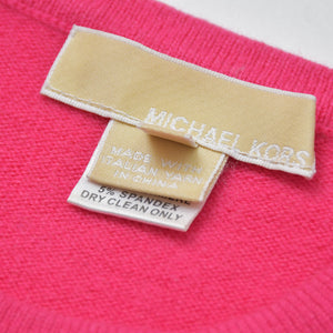 Very Good Condition MICHAEL KORS Pink Sleeveless Tuck Top Knit Size S Used 4a002669