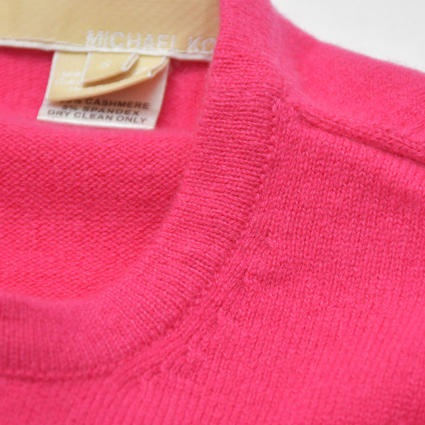Very Good Condition MICHAEL KORS Pink Sleeveless Tuck Top Knit Size S Used 4a002669