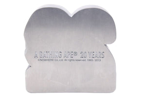 Not for sale A BATHING APE Paperweight Paperweight APE20th Anniversary Silver Good Condition Used 26966