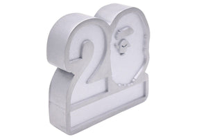 Not for sale A BATHING APE Paperweight Paperweight APE20th Anniversary Silver Good Condition Used 26966