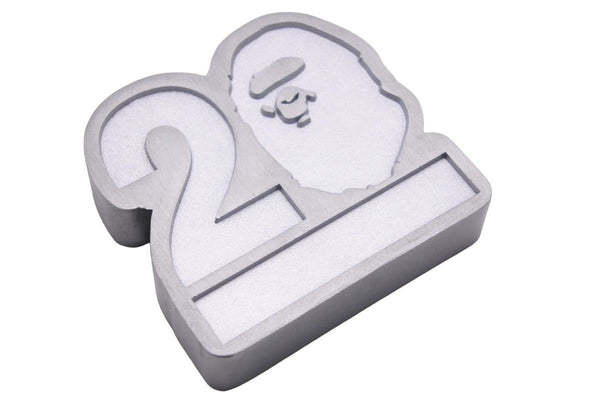 Not for sale A BATHING APE Paperweight Paperweight APE20th Anniversary Silver Good Condition Used 26966