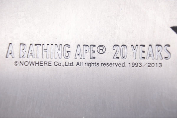 Not for sale A BATHING APE Paperweight Paperweight APE20th Anniversary Silver Good Condition Used 26966