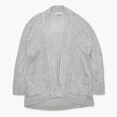 DRIES VAN NOTEN Cardigan Silver M Acetate Polyester Nylon Good Condition Used 4a002698