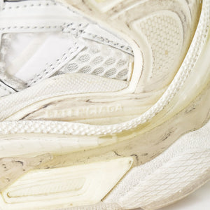 BALENCIAGA バレンシアガ Runner スニーカー ホワイト ヴィンテージ加工 ダメージ加工 36サイズ レディース ローカット シューズ 良品 中古 4a002727