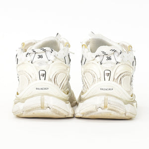 BALENCIAGA バレンシアガ Runner スニーカー ホワイト ヴィンテージ加工 ダメージ加工 36サイズ レディース ローカット シューズ 良品 中古 4a002727