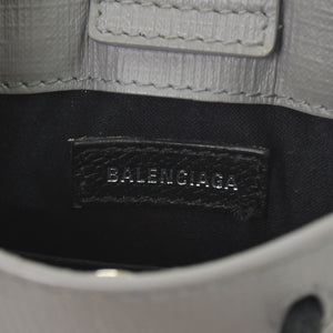 極美品 BALENCIAGA バレンシアガ フォンフォルダーバッグ Shoulder Bag ショルダーバッグ グレー 2WAY 593826 中古 4a002732