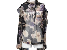 画像をギャラリービューアに読み込む, Christian Dior ディオール ヴィンテージ カーディガン シャツ 長袖 半袖 花柄 透け サイズ36 レディース 美品 27429