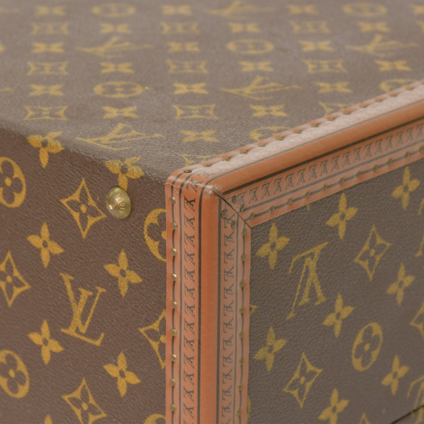 LOUIS VUITTON ルイヴィトン プレジデント45 スーツケーストランクケース モノグラム M53012 ブラウン 美品 中古 4a002752