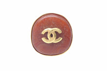 画像をギャラリービューアに読み込む, CHANEL シャネル ココマーク 大理石 イヤリング アクセサリー 小物 98P GP 14.3g ゴールド ブラウン 良品 中古 28307 正規品