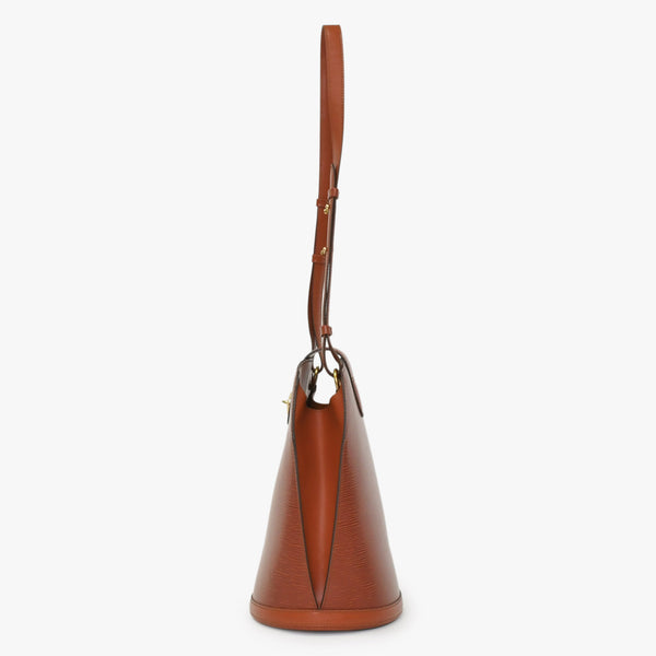 極美品 LOUIS VUITTON ルイヴィトン エピ ブラウン ゴールド金具 M52253 ケニアブラウン ブラウン ショルダーバッグ 中古 4a002852