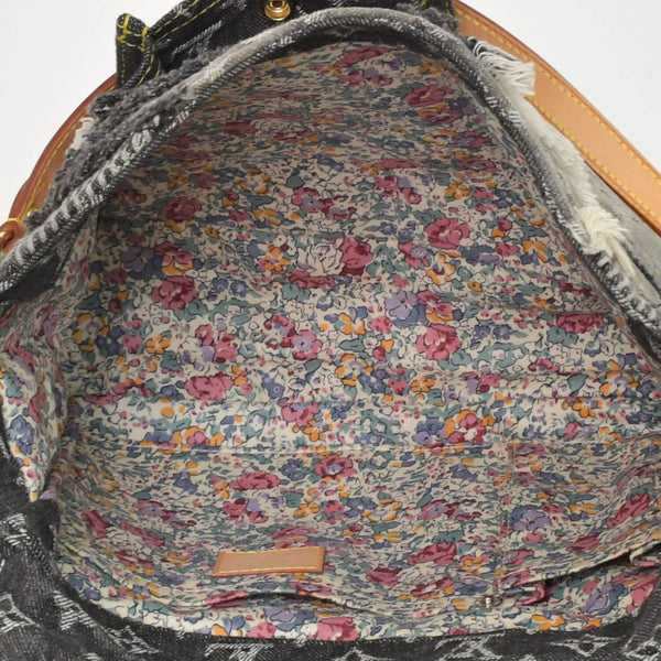 極美品 LOUIS VUITTON ルイヴィトン モノグラムデニム パッチワーク ポスティ メッセンジャーバッグ M95375 グレー 中古 4a002881