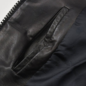 DIOR HOMME ディオール オム レザージャケット ブルゾン 6HH5043801 サイズ46 ラムレザー ブラック 美品 中古 4a002890