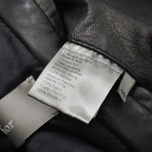DIOR HOMME ディオール オム レザージャケット ブルゾン 6HH5043801 サイズ46 ラムレザー ブラック 美品 中古 4a002890
