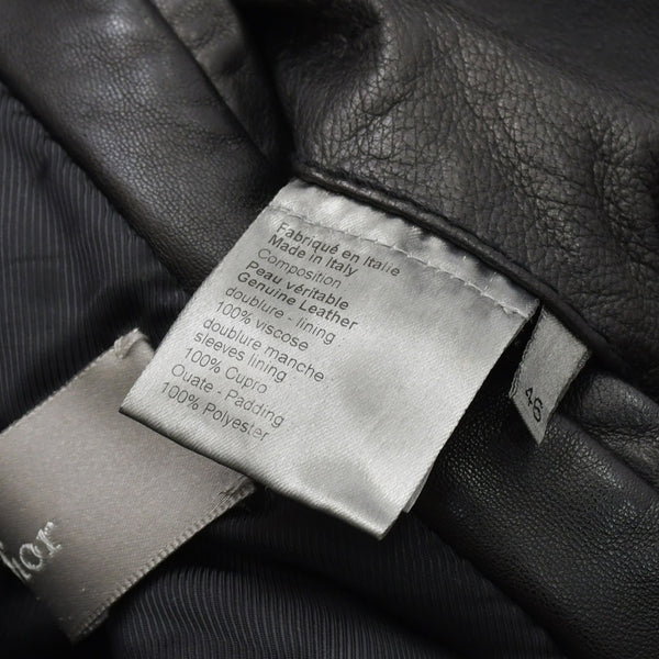 DIOR HOMME ディオール オム レザージャケット ブルゾン 6HH5043801 サイズ46 ラムレザー ブラック 美品 中古 4a002890