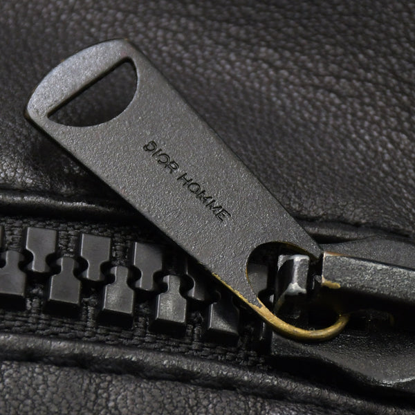 DIOR HOMME ディオール オム レザージャケット ブルゾン 6HH5043801 サイズ46 ラムレザー ブラック 美品 中古 4a002890