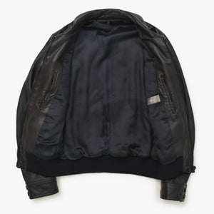 DIOR HOMME ディオール オム レザージャケット ブルゾン 6HH5043801 サイズ46 ラムレザー ブラック 美品 中古 4a002890