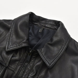 DIOR HOMME ディオール オム レザージャケット ブルゾン 6HH5043801 サイズ46 ラムレザー ブラック 美品 中古 4a002890