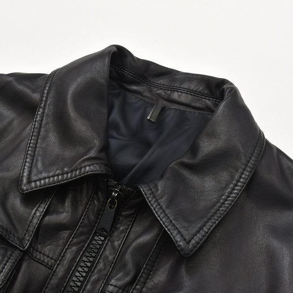 DIOR HOMME ディオール オム レザージャケット ブルゾン 6HH5043801 サイズ46 ラムレザー ブラック 美品 中古 4a002890