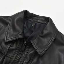 画像をギャラリービューアに読み込む, DIOR HOMME ディオール オム レザージャケット ブルゾン 6HH5043801 サイズ46 ラムレザー ブラック 美品 中古 4a002890