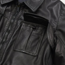 画像をギャラリービューアに読み込む, DIOR HOMME ディオール オム レザージャケット ブルゾン 6HH5043801 サイズ46 ラムレザー ブラック 美品 中古 4a002890
