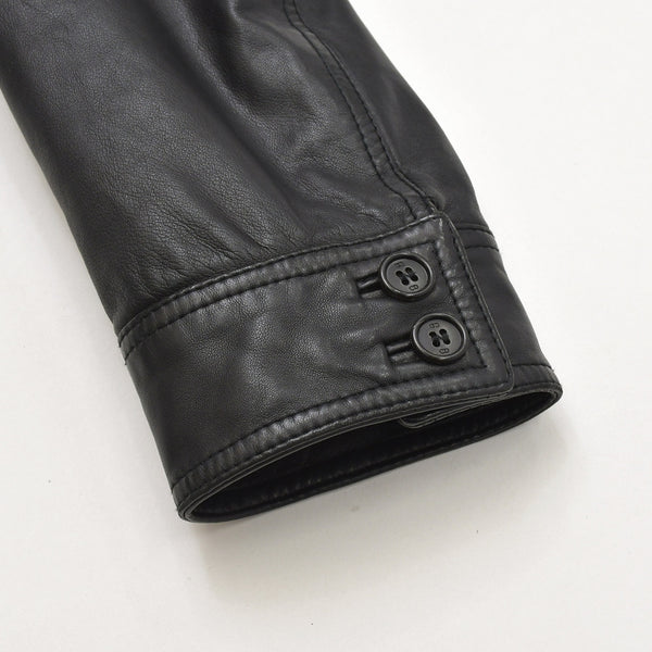 DIOR HOMME ディオール オム レザージャケット ブルゾン 6HH5043801 サイズ46 ラムレザー ブラック 美品 中古 4a002890
